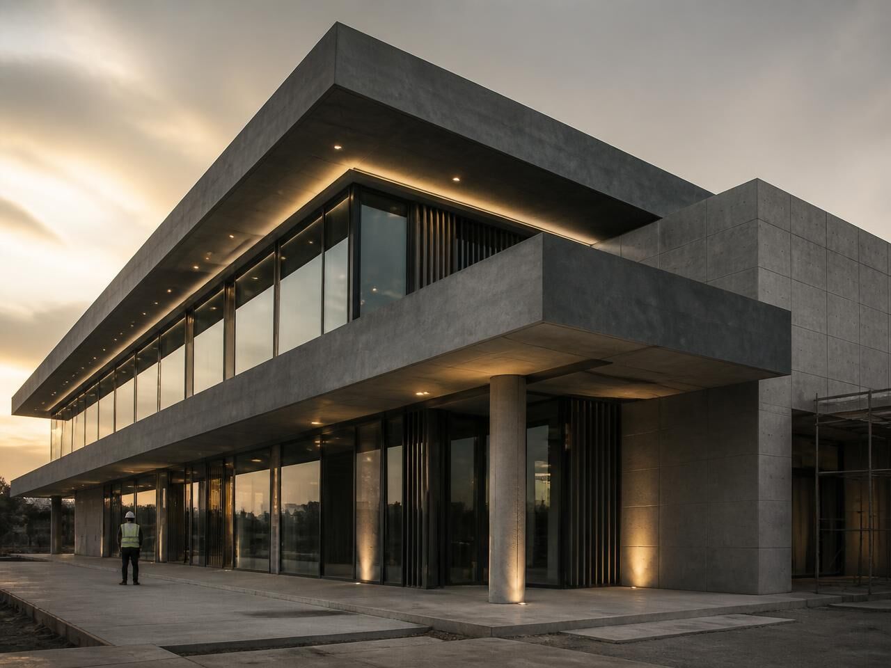 Architecture contemporaine illustrant le projet Alexandrie Construction